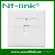 UK Color blanco estándar 86 X 86mm 1 puerto rj45 placa frontal